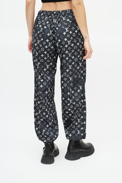 Louis Vuitton Black 
White Monogram Track Pant