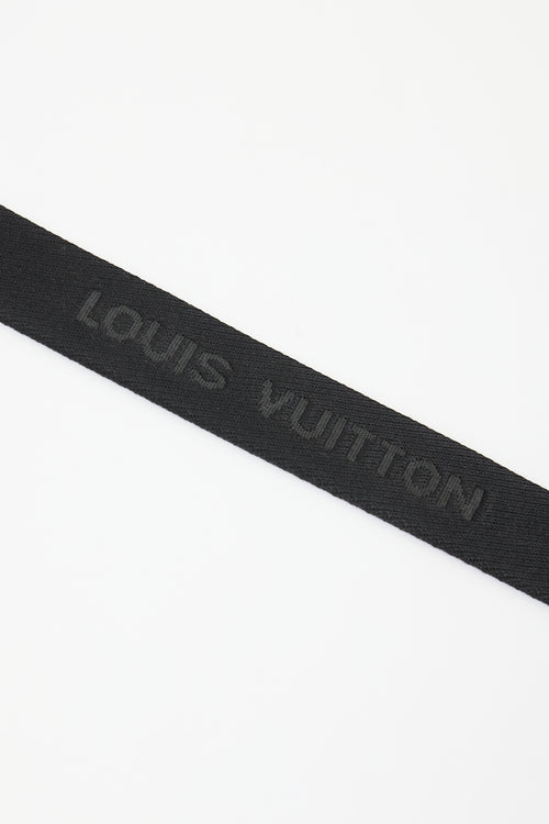 Louis Vuitton Black Logo Automatic Buckle Belt