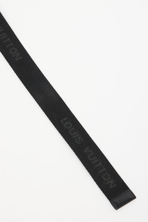 Louis Vuitton Black Logo Automatic Buckle Belt