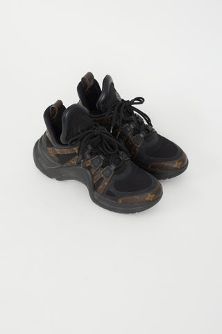 Louis Vuitton Black 
Brown Monogram Archlight Sneaker