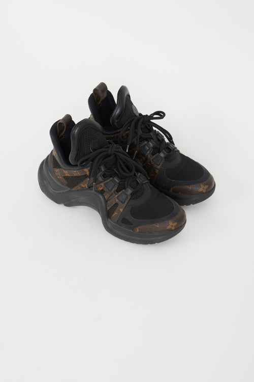 Louis Vuitton Black 
Brown Monogram Archlight Sneaker