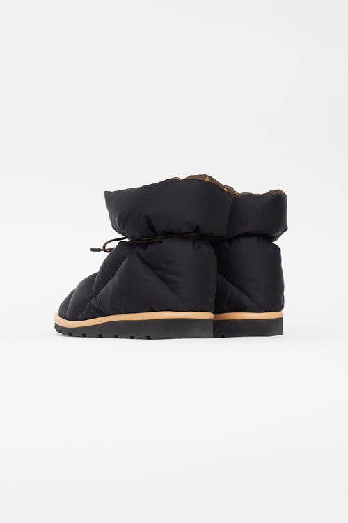 Louis Vuitton Black 
Brown Pillow Comfort Ankle Boot