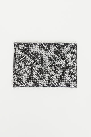 Louis Vuitton Black 
Silver Epi Leather Envelope Pouch