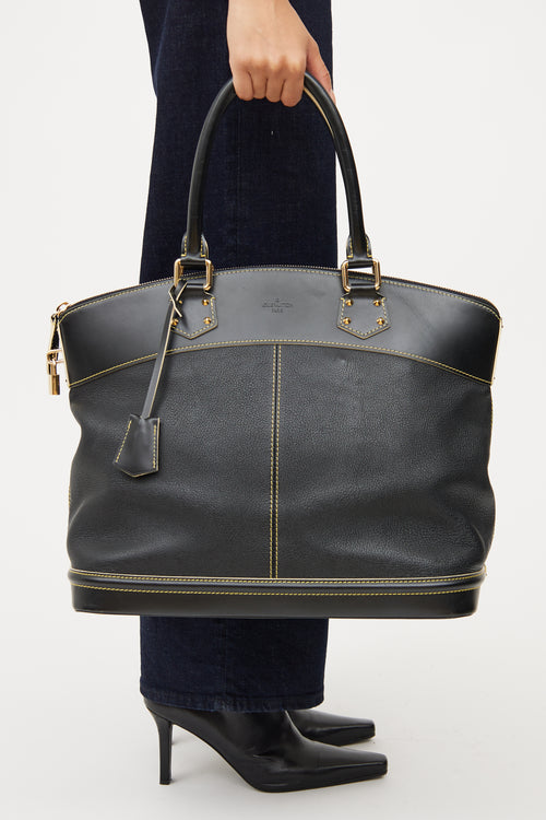 Louis Vuitton Black Leather Suhali Lockit Bag