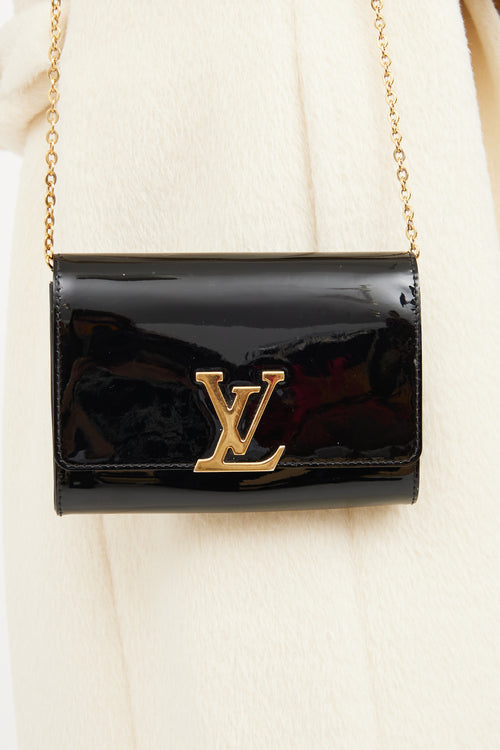 Louis Vuitton Black Patent Louise Chain Bag