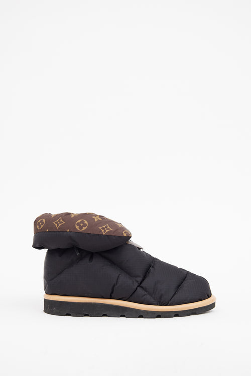 Louis Vuitton Black Monogram Pillow Ankle Boot