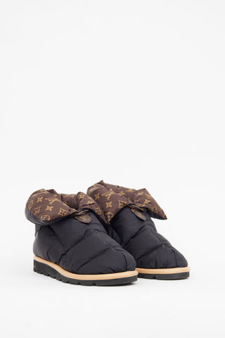 Louis Vuitton Black Monogram Pillow Ankle Boot