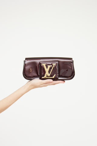 Louis Vuitton Burgundy Vernis Sobe Clutch