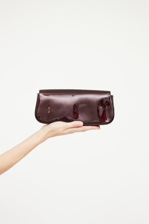 Louis Vuitton Burgundy Vernis Sobe Clutch