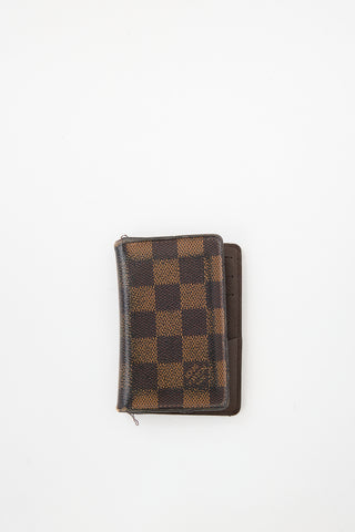 Louis Vuitton Brown Damier Ebene Pocket Organizer Wallet