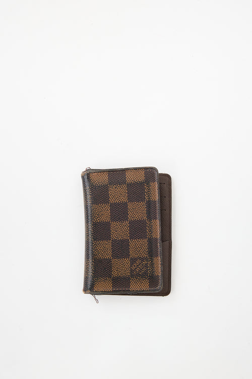 Louis Vuitton Brown Damier Ebene Pocket Organizer Wallet