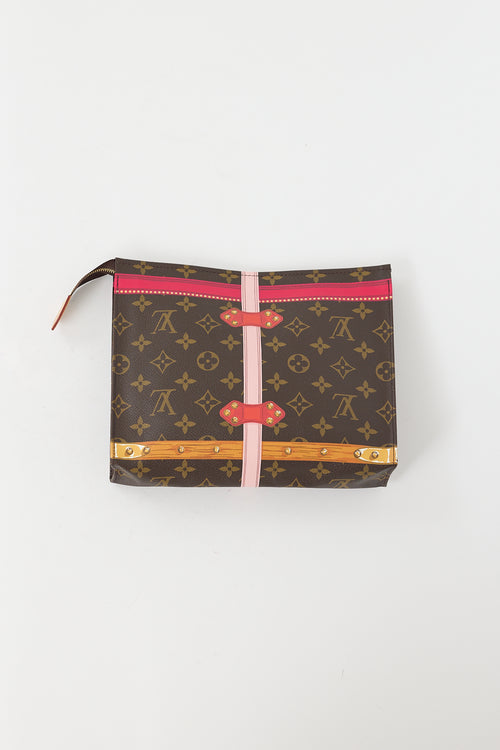 Louis Vuitton Brown 
Multi Monogram Summer Trunks Poche Toilette