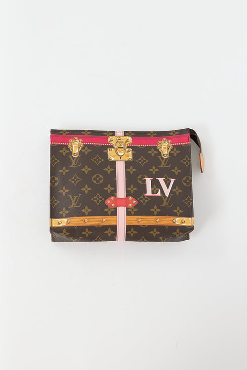 Louis Vuitton Brown 
Multi Monogram Summer Trunks Poche Toilette