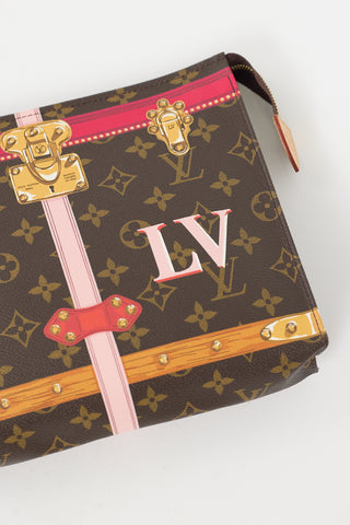 Louis Vuitton Brown 
Multi Monogram Summer Trunks Poche Toilette