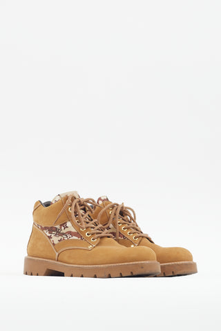 Louis Vuitton Brown Nubuck Printed Boot