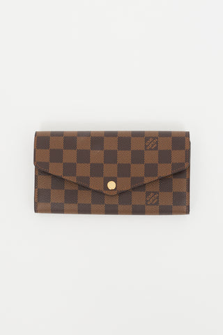 Louis Vuitton Brown Coated Canvas Damier Check Wallet