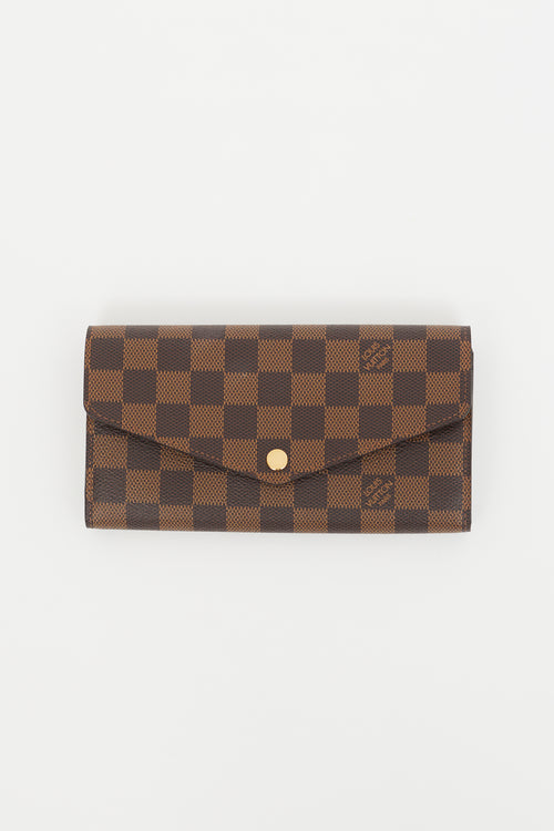 Louis Vuitton Brown Coated Canvas Damier Check Wallet