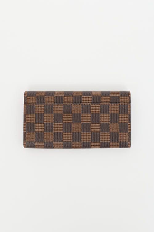 Louis Vuitton Brown Coated Canvas Damier Check Wallet