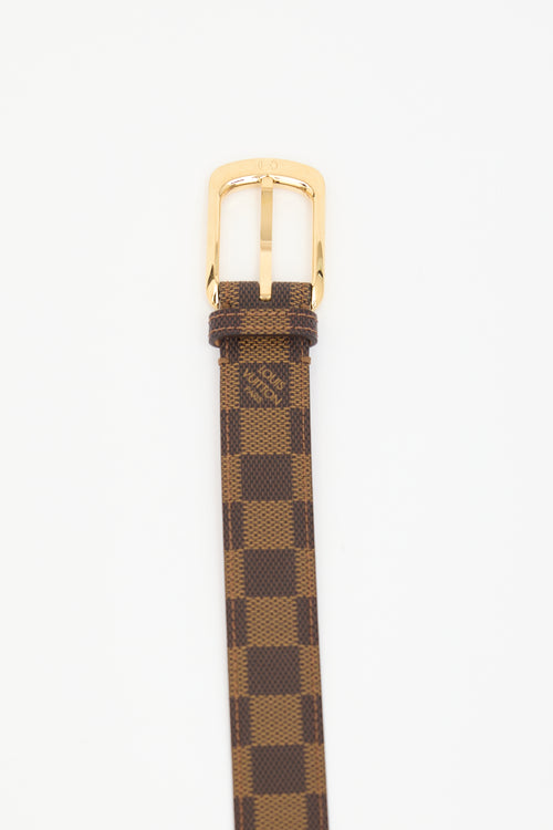 Louis Vuitton Brown Damier Ebene Monogram Belt