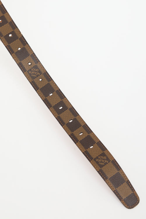 Louis Vuitton Brown Damier Ebene Monogram Belt