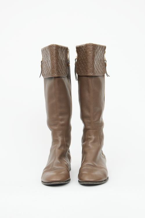 Louis Vuitton Brown Leather 2011 Riding Boot