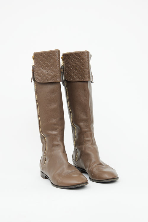 Louis Vuitton Brown Leather 2011 Riding Boot