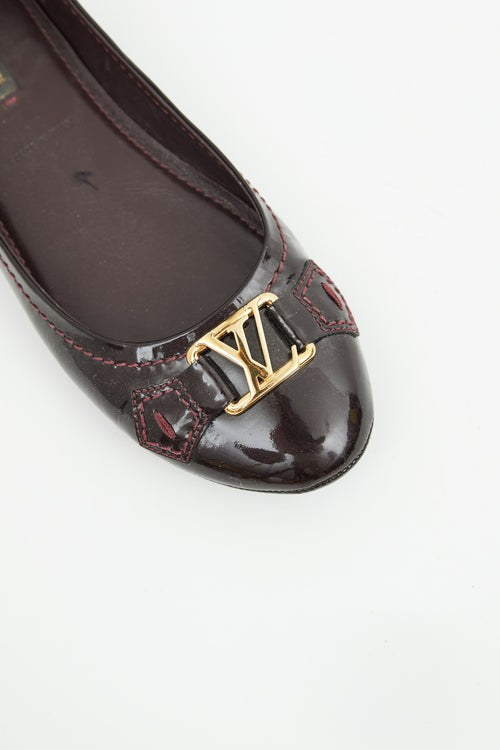 Louis Vuitton Burgundy Patent Loafer