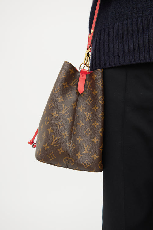 Louis Vuitton Monogram Red NeoNoe MM Bag