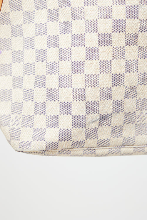 Louis Vuitton Cream Damier Azur Neverfull MM Tote Bag