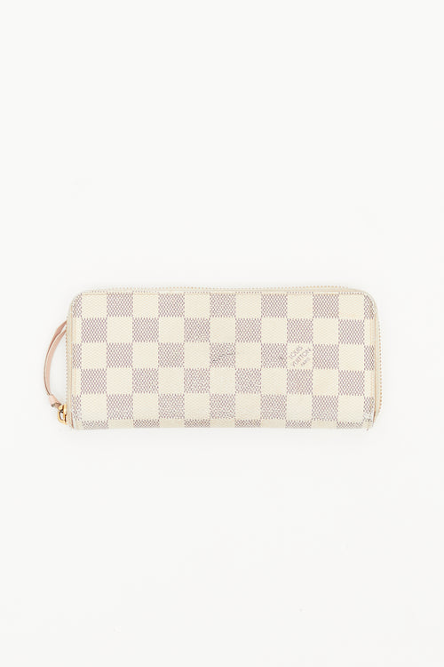 Louis Vuitton Cream Damier Azur Clémence Wallet