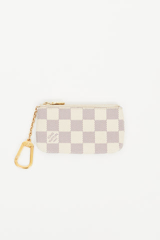 Louis Vuitton Cream Damier Azur Key Pouch