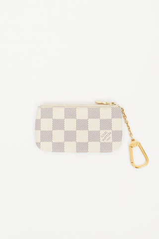 Louis Vuitton Cream Damier Azur Key Pouch