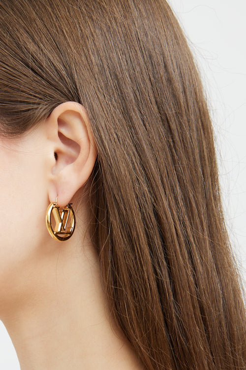 Louis Vuitton Gold Louise Hoop Earring