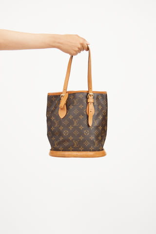 Louis Vuitton 1993 Brown Monogram Petit Bucket Bag