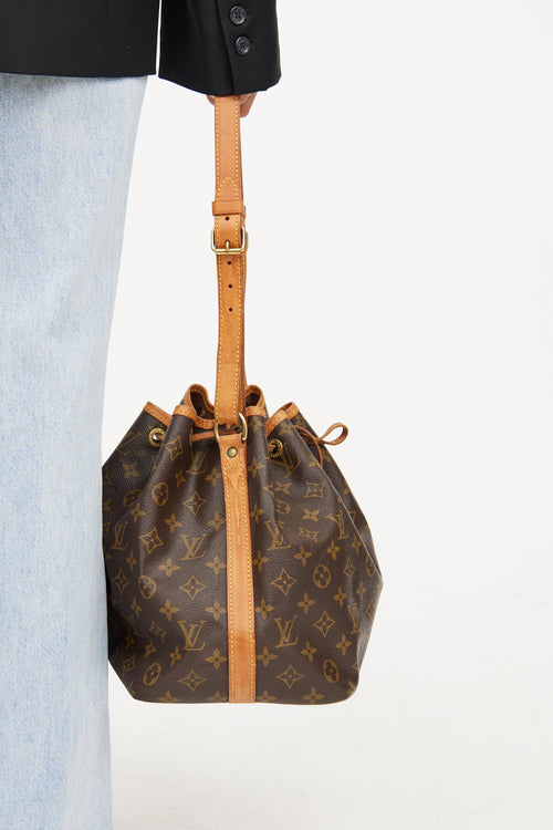 Louis Vuitton 1992 Brown Monogram Petit Noe Bucket Bag