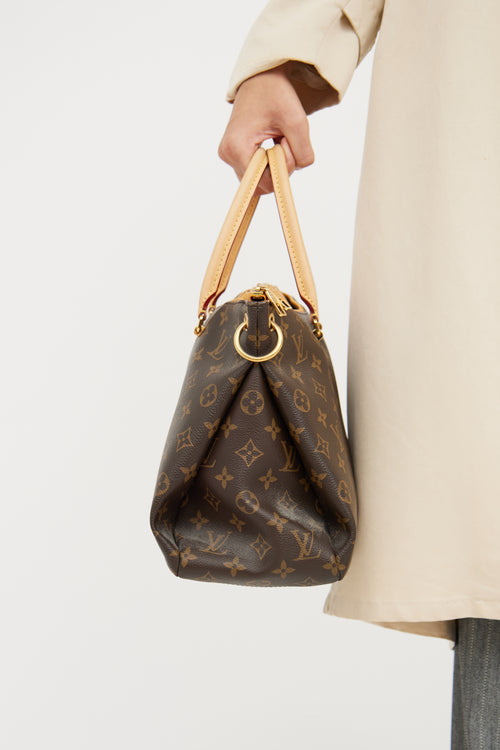 Brown 
Yellow Monogram Pallas MM Bag