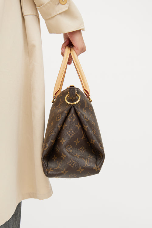 Brown 
Yellow Monogram Pallas MM Bag