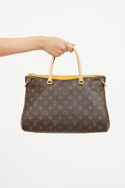 Brown 
Yellow Monogram Pallas MM Bag