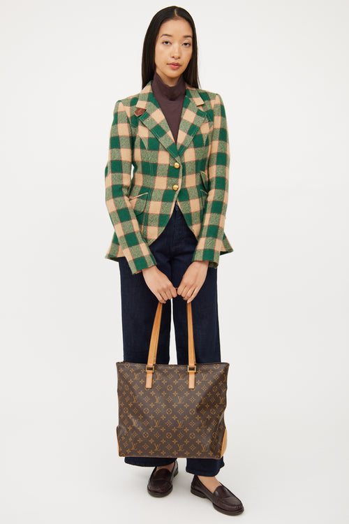 Louis Vuitton Brown Monogram Cabas Mezza Tote Bag