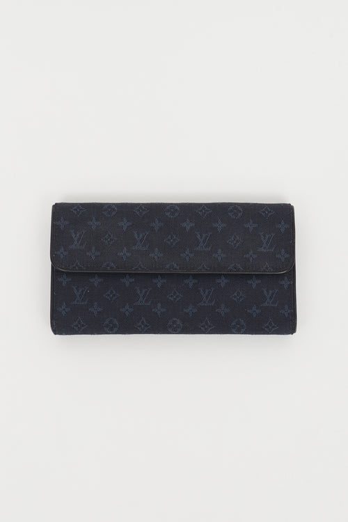 Louis Vuitton Navy Denim Monogram Long Wallet