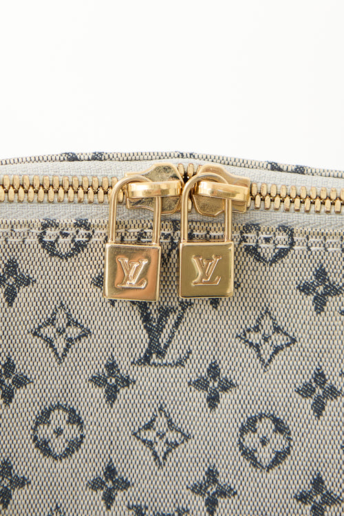 Louis Vuitton Navy 
Grey Mini Monogram Canvas Alma Haut Bag