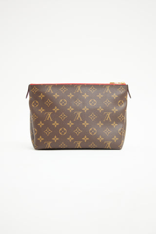 Louis Vuitton Brown Monogram 
Red Pallas Beauty Case