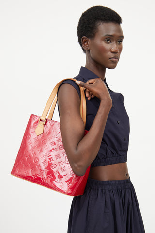 Red Vernis Houston Tote Bag