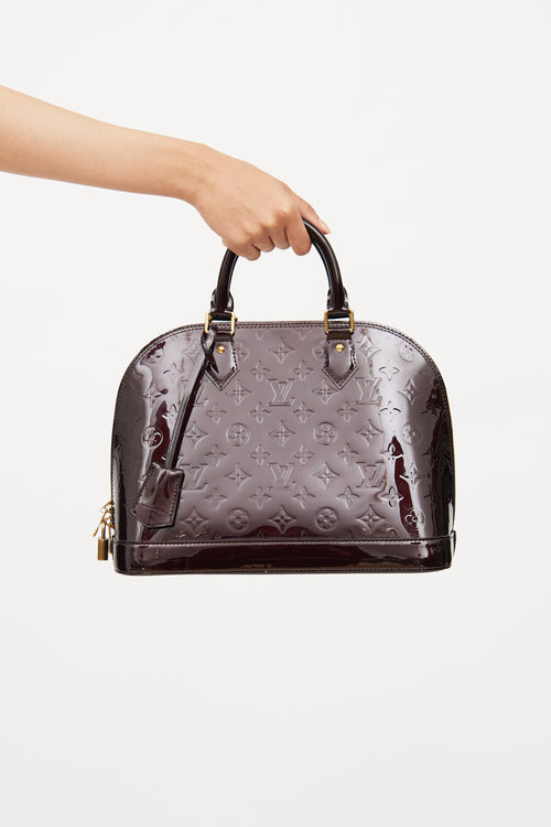 Louis Vuitton Purple Vernis Amarante Alma Bag