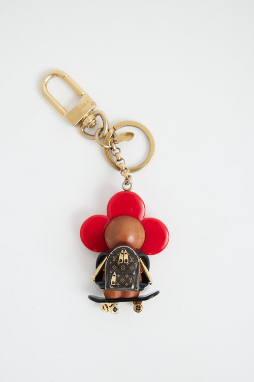 Louis Vuitton Black 
Red Vivienne Bag Charm