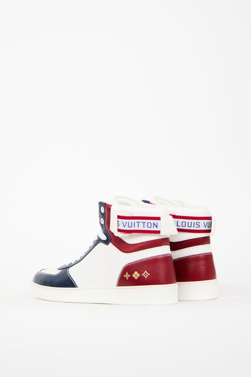 Louis Vuitton White 
Multi Leather Rivoli Sneaker