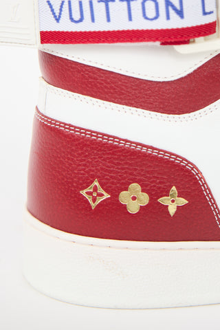 Louis Vuitton White 
Multi Leather Rivoli Sneaker