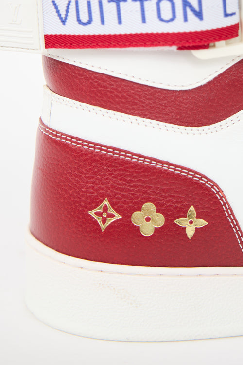 Louis Vuitton White 
Multi Leather Rivoli Sneaker