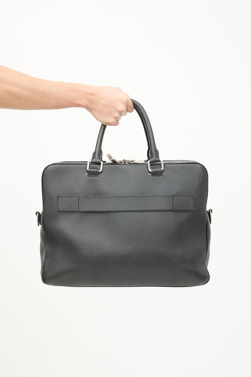 Louis Vuitton Black Taiga Leather Overnight Briefcase