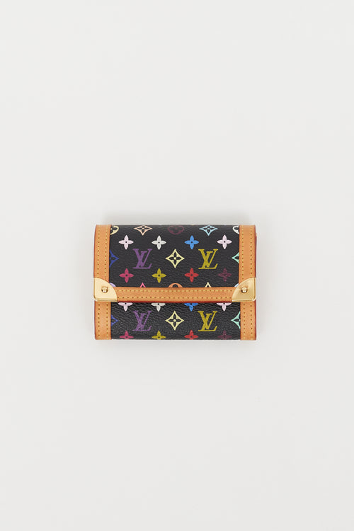 Louis Vuitton X Takashi Murakami 2004 Black 
Multi Monogram Coin Pouch